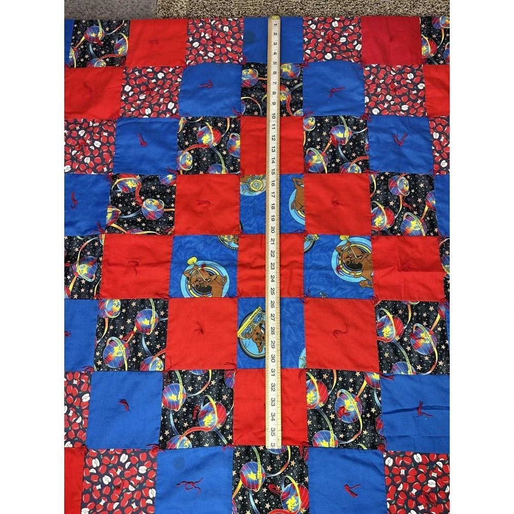 Vintage Handmade Patchwork Quilt Throw 46.5
